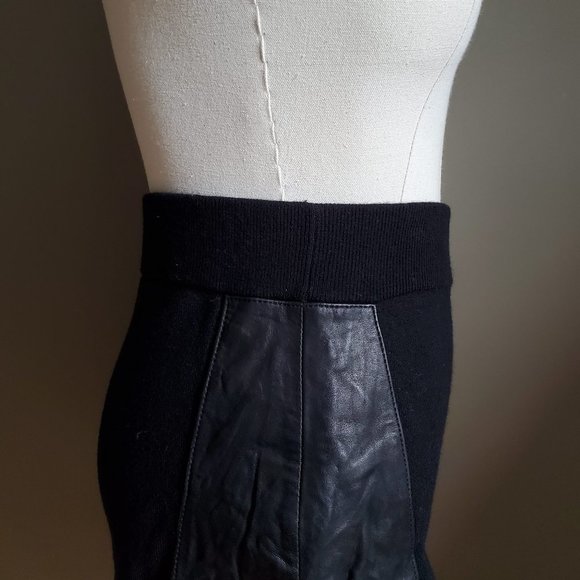 Rag & Bone Wool Knit and Lamb Leather Black Mini - Picture 7 of 12